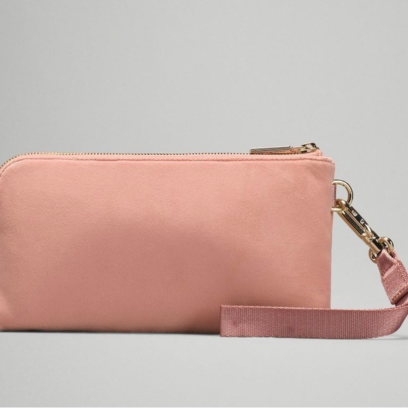 New Lululemon Curved Wristlet, Pink Velour - Picture 5 of 9